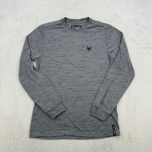 Zoo York Shirt Mens Small Gray Space Dye Long Sleeve Logo Skater Streetwear